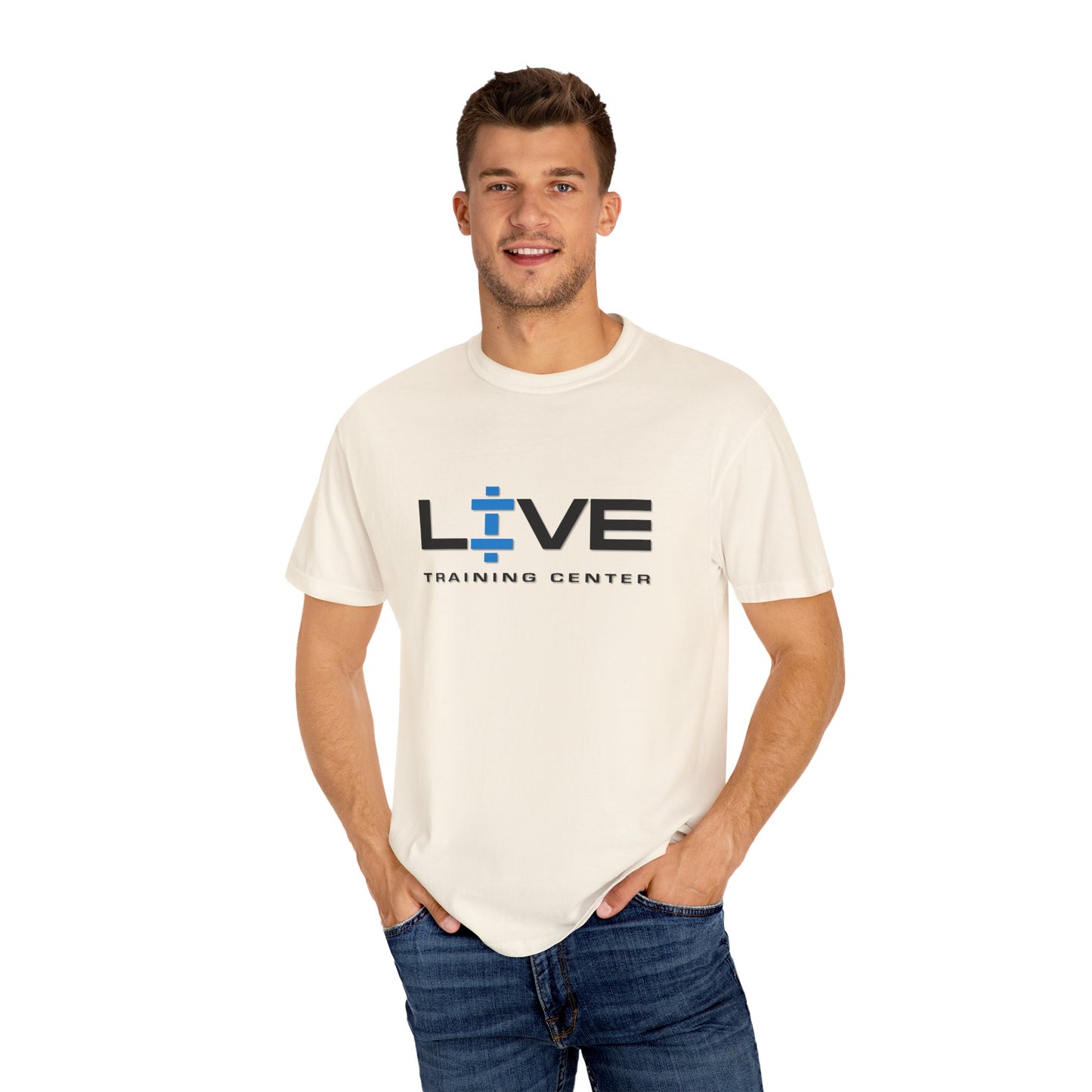Live Training Center Unisex Garment-Dyed T-shirt | Fitness Apparel