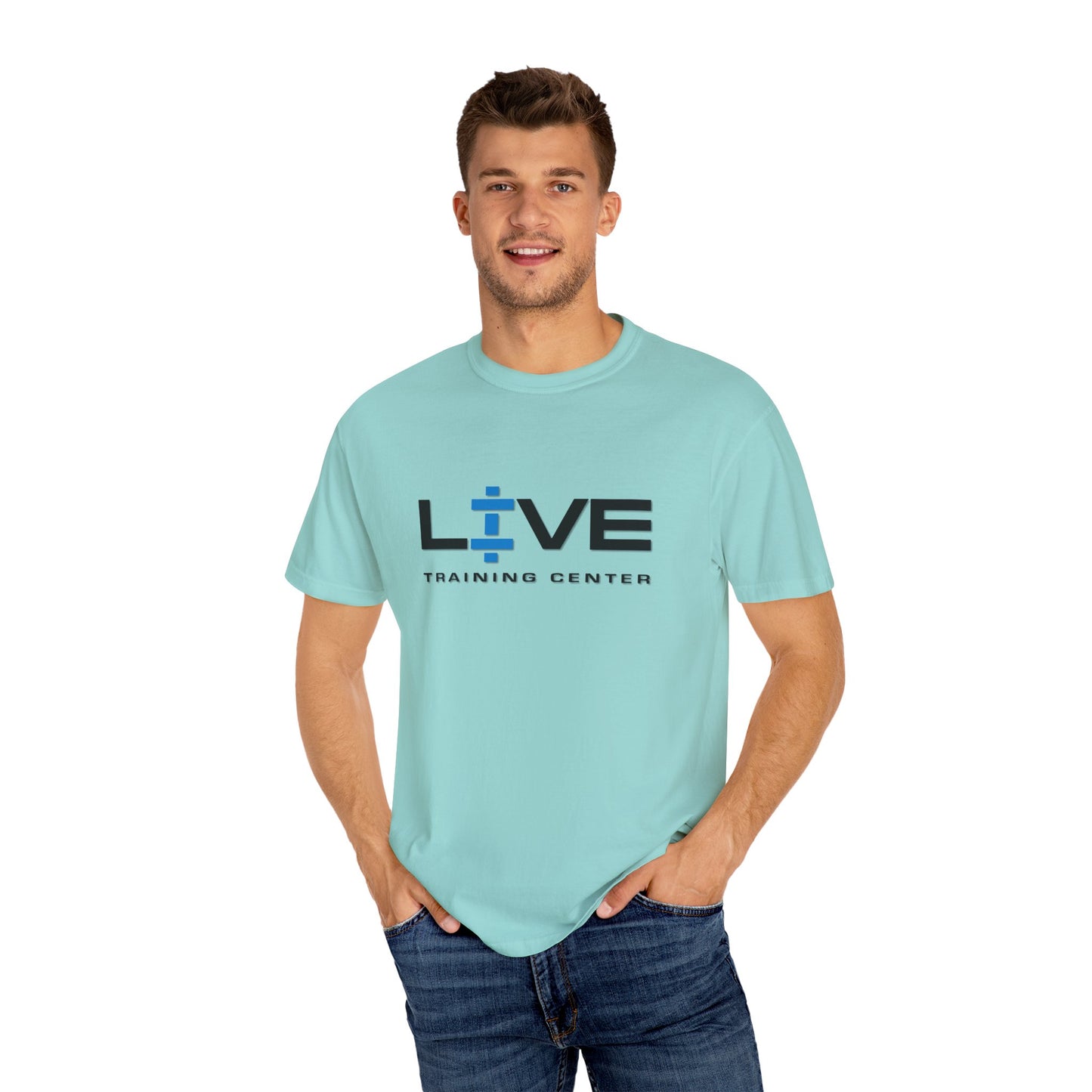 Live Training Center Unisex Garment-Dyed T-shirt | Fitness Apparel