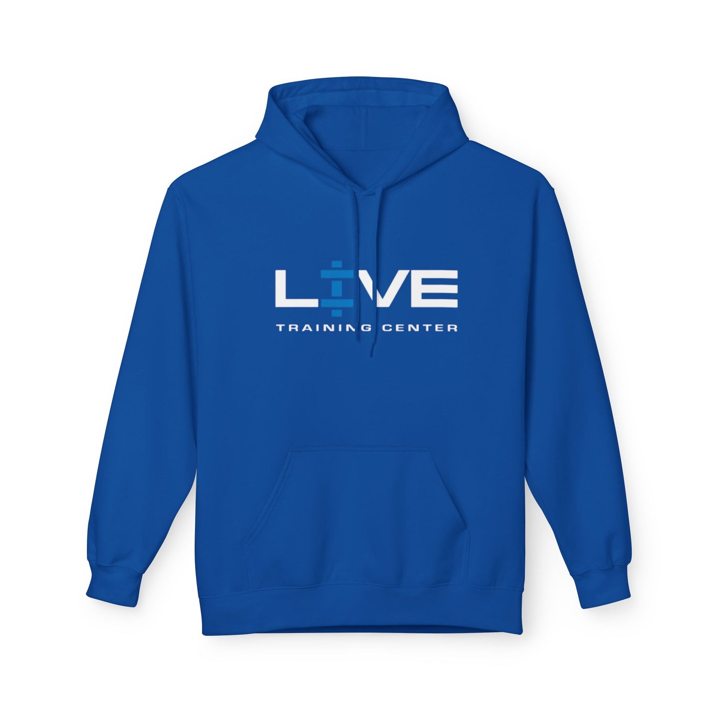 LIVE Training Center Fleece Hoodie, Unisex Activewear, Workout Gift, Gym Hoodie, Fitness Apparel, Sportswear, Casual Comfort