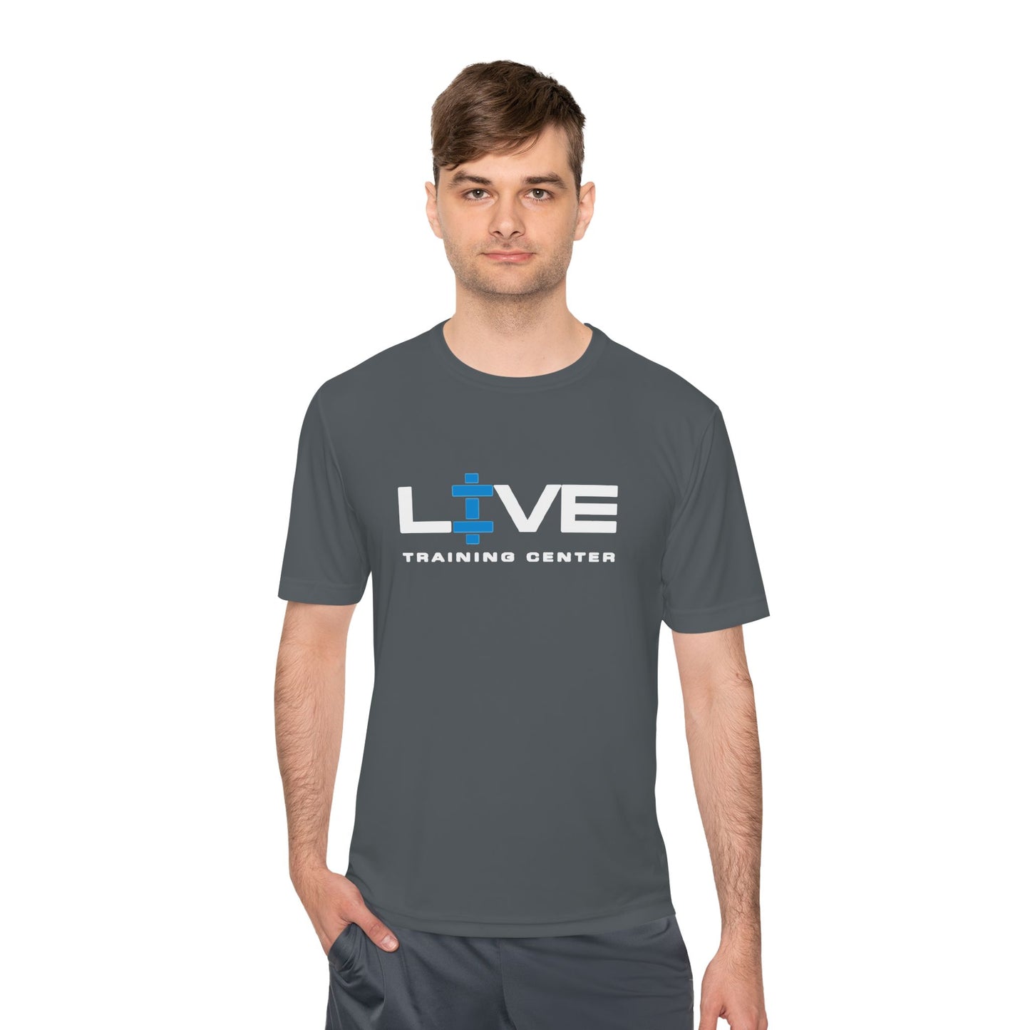 LIVE Unisex Moisture-Wicking Fitness Tee - Workout Shirt, Gym Apparel, Training Top, Ideal for Sports, Activewear