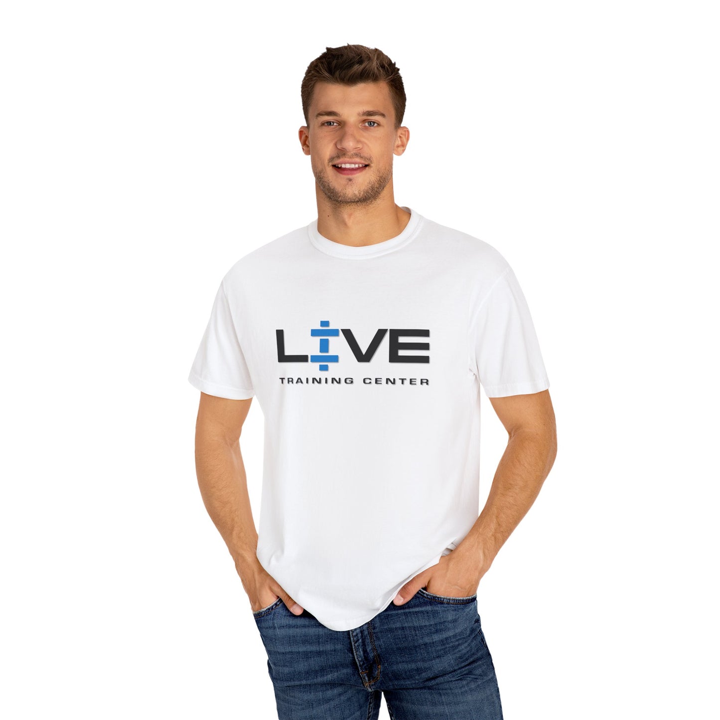 Live Training Center Unisex Garment-Dyed T-shirt | Fitness Apparel