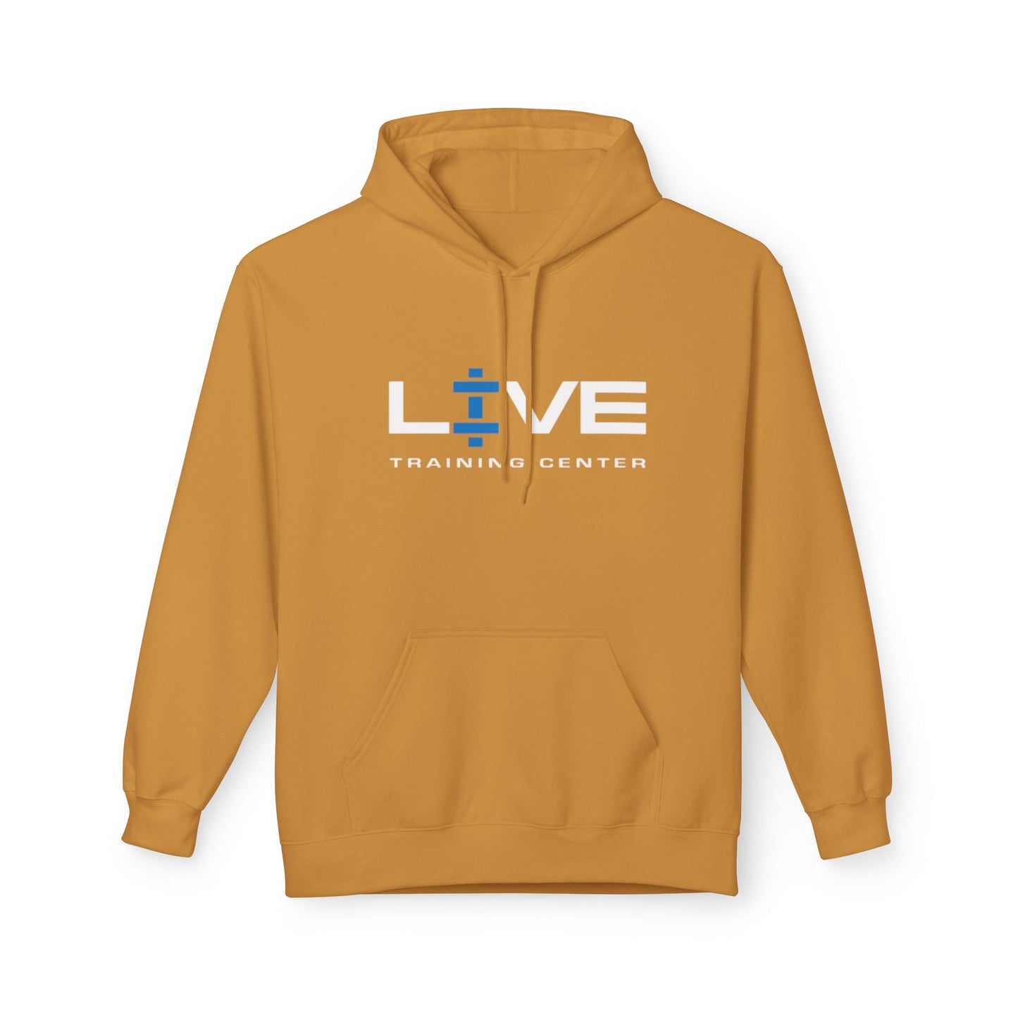 LIVE Training Center Fleece Hoodie, Unisex Activewear, Workout Gift, Gym Hoodie, Fitness Apparel, Sportswear, Casual Comfort
