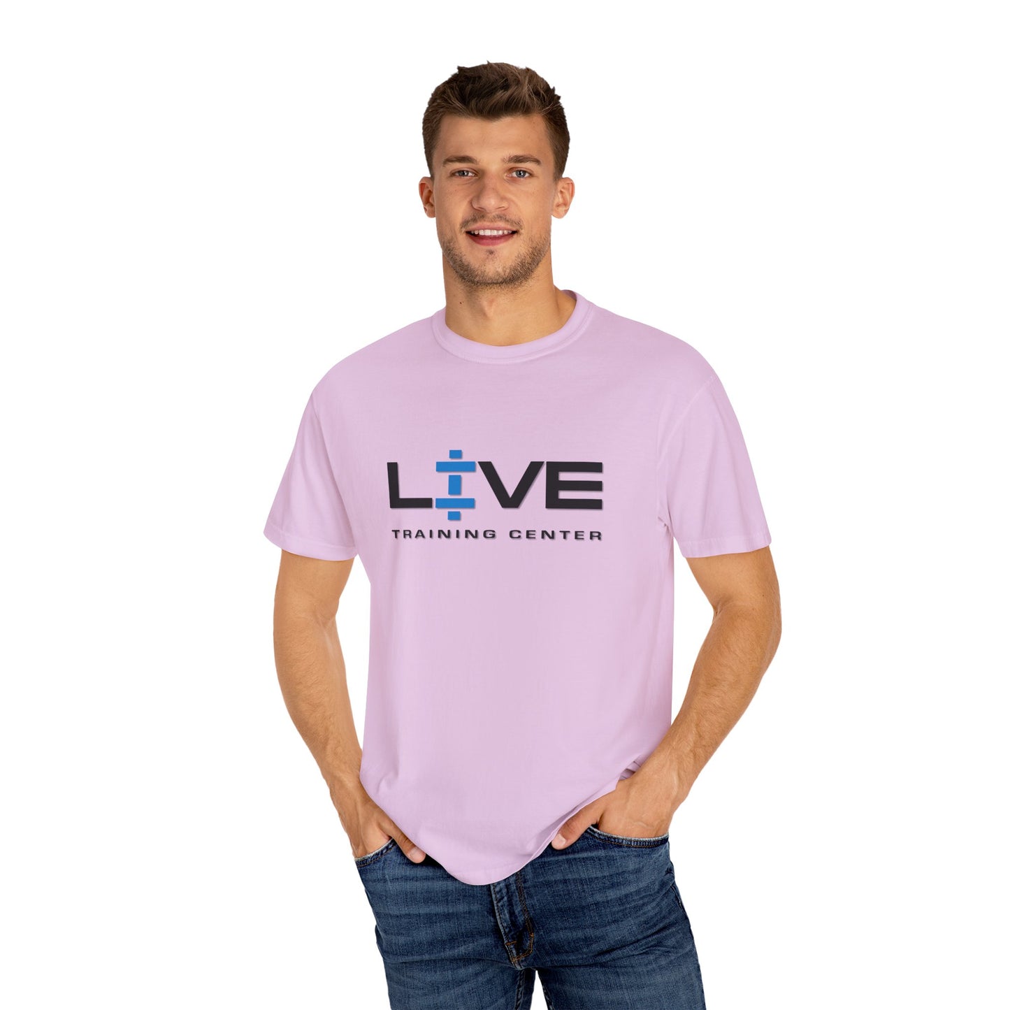 Live Training Center Unisex Garment-Dyed T-shirt | Fitness Apparel