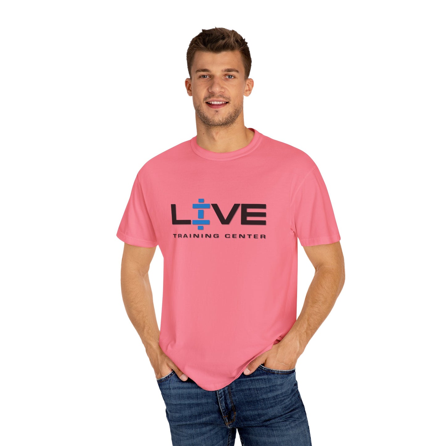 Live Training Center Unisex Garment-Dyed T-shirt | Fitness Apparel
