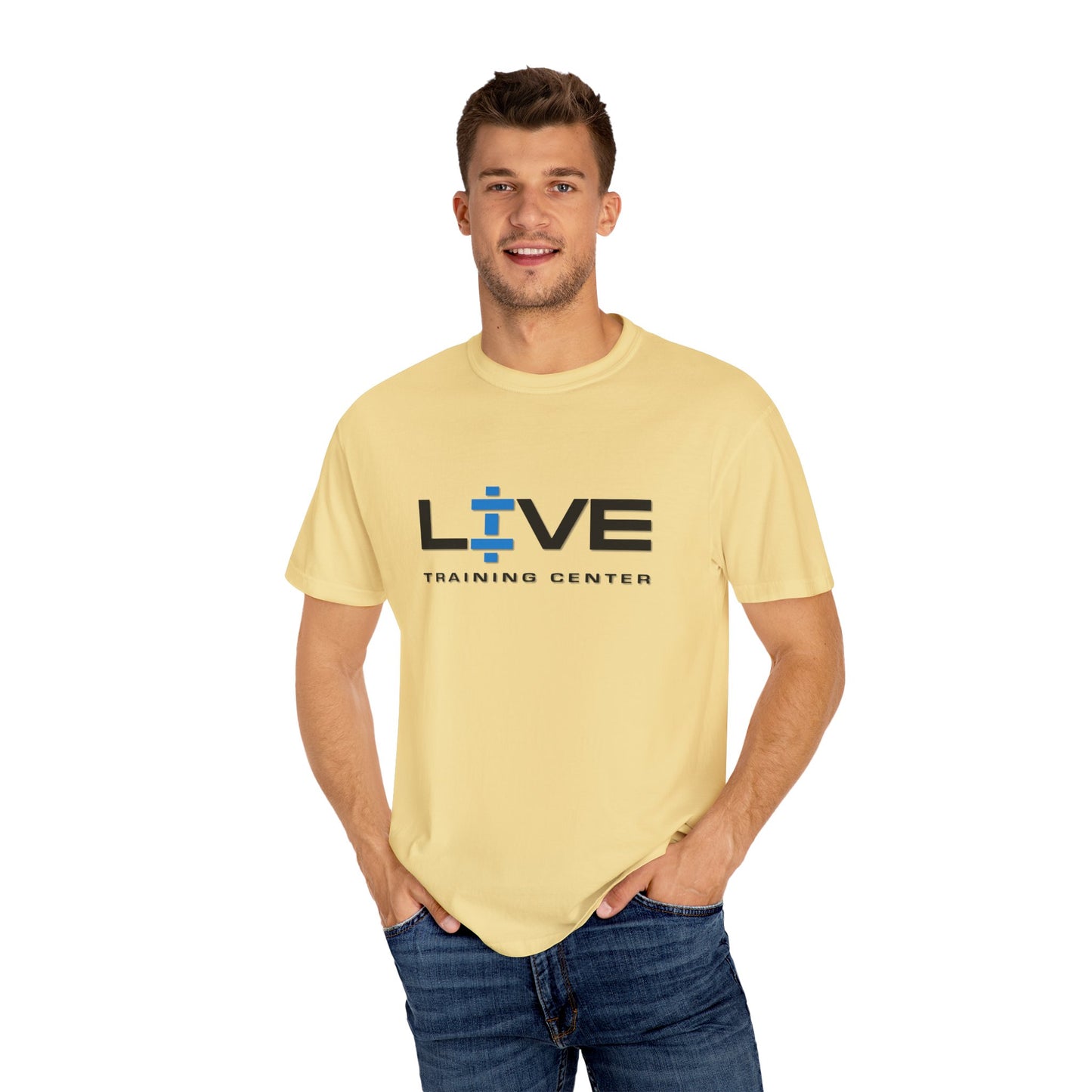 Live Training Center Unisex Garment-Dyed T-shirt | Fitness Apparel