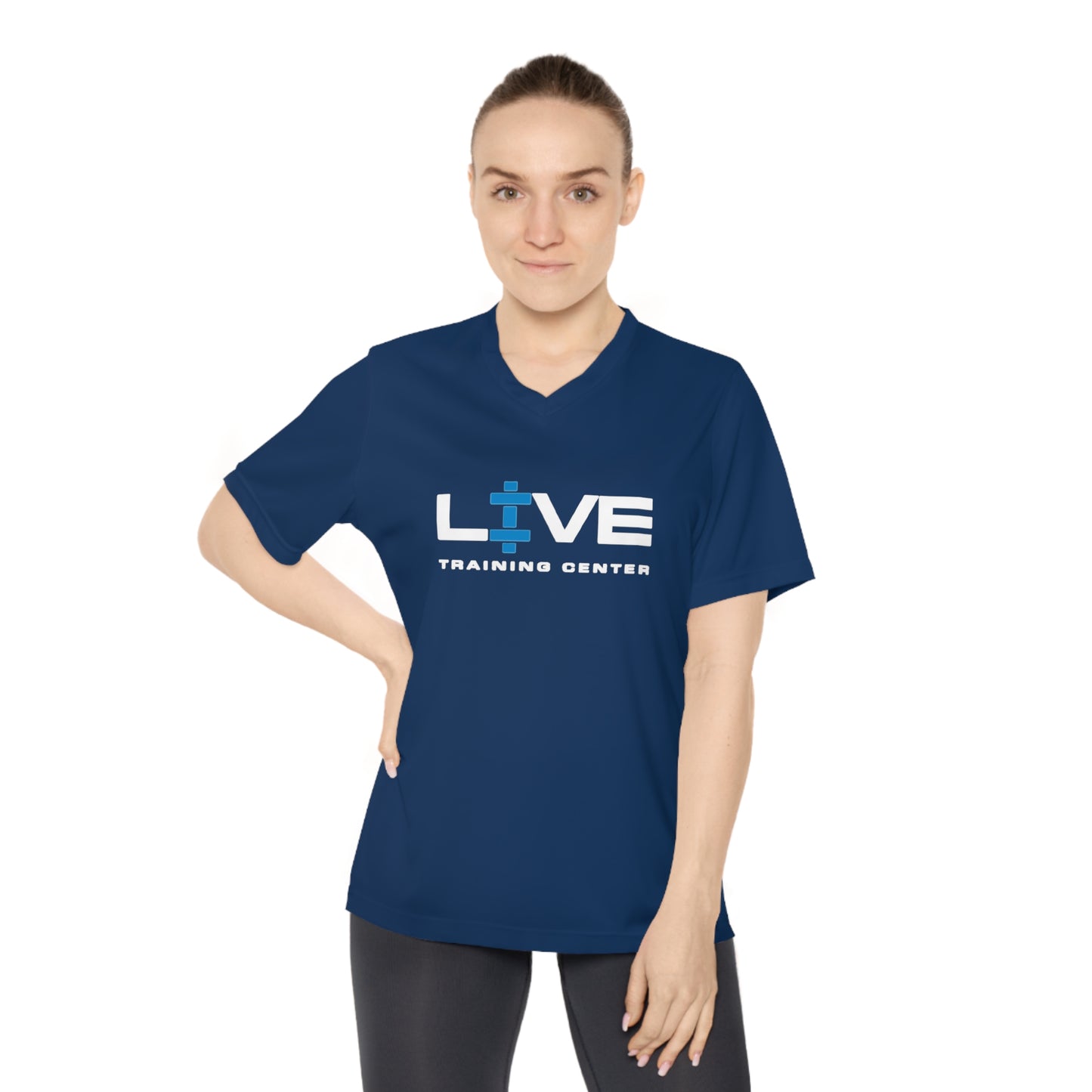LIVE Women's Performance V-Neck T-Shirt, Workout Tee, Fitness Clothing, Exercise Apparel, Gym Top, Activewear