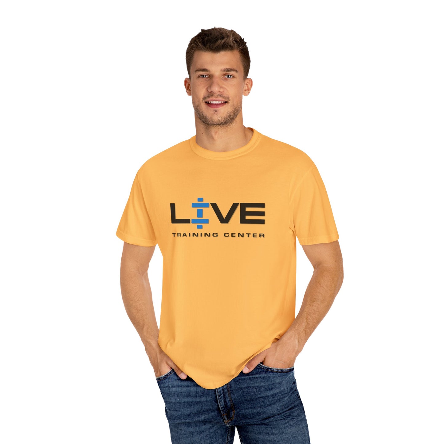 Live Training Center Unisex Garment-Dyed T-shirt | Fitness Apparel