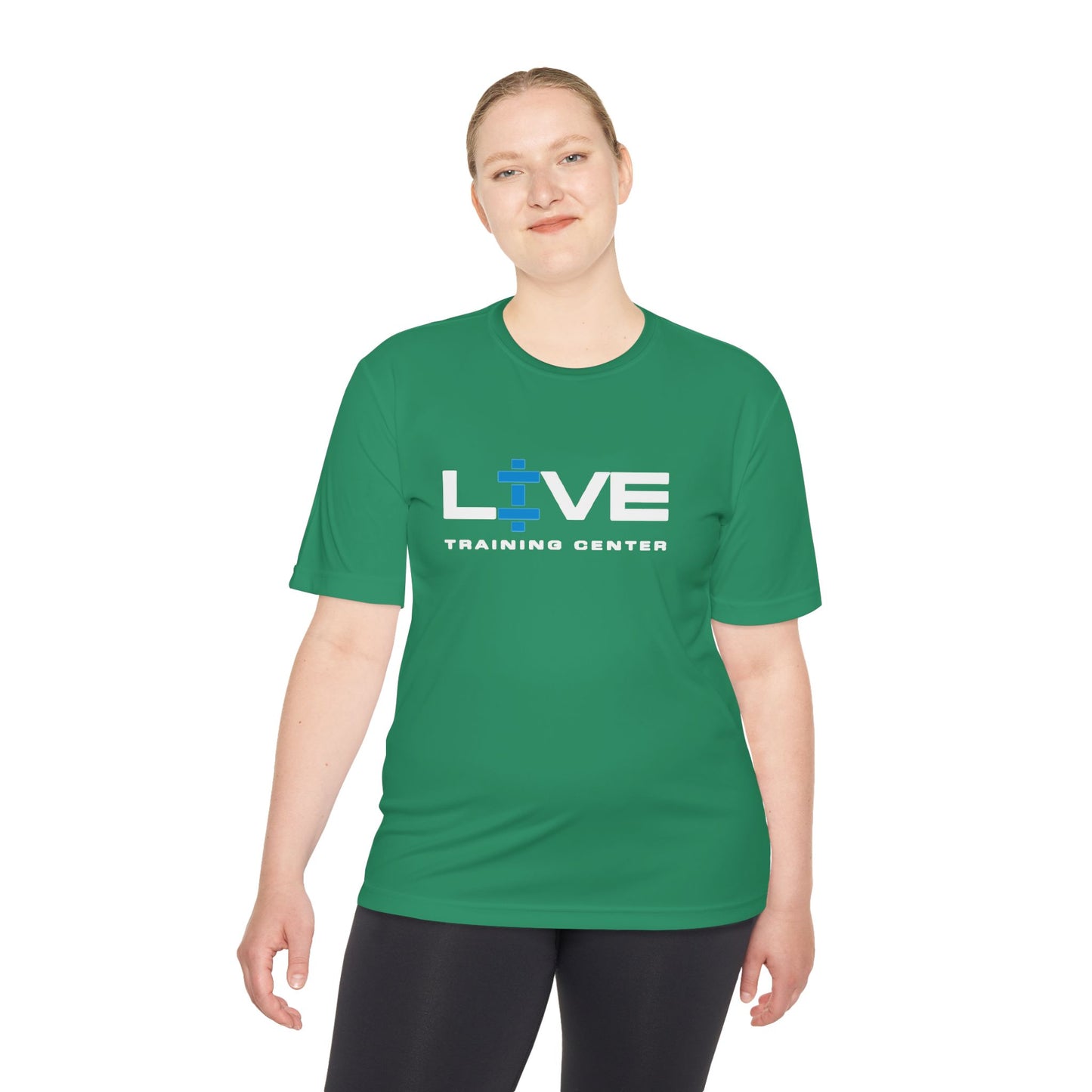 LIVE Unisex Moisture-Wicking Fitness Tee - Workout Shirt, Gym Apparel, Training Top, Ideal for Sports, Activewear