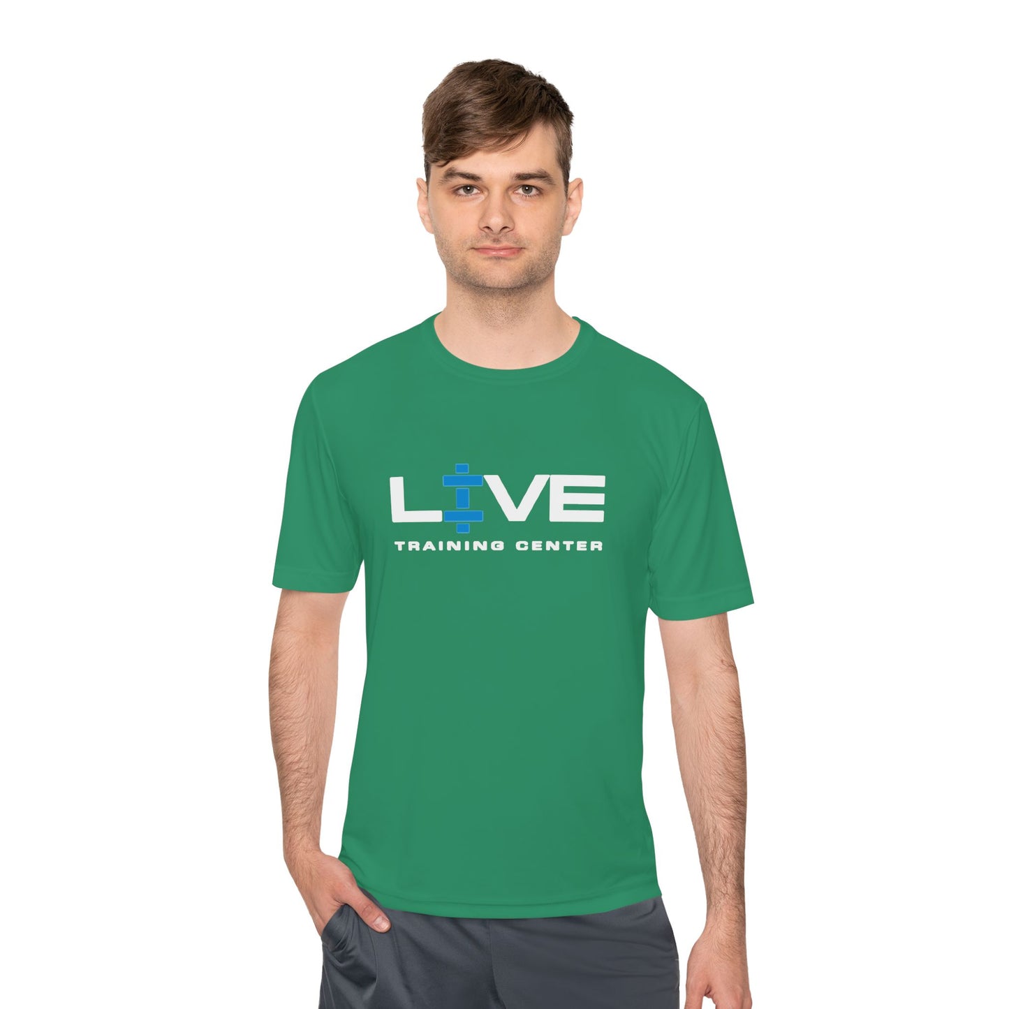 LIVE Unisex Moisture-Wicking Fitness Tee - Workout Shirt, Gym Apparel, Training Top, Ideal for Sports, Activewear