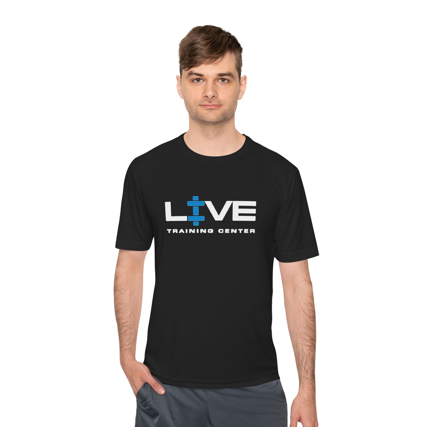 LIVE Unisex Moisture-Wicking Fitness Tee - Workout Shirt, Gym Apparel, Training Top, Ideal for Sports, Activewear