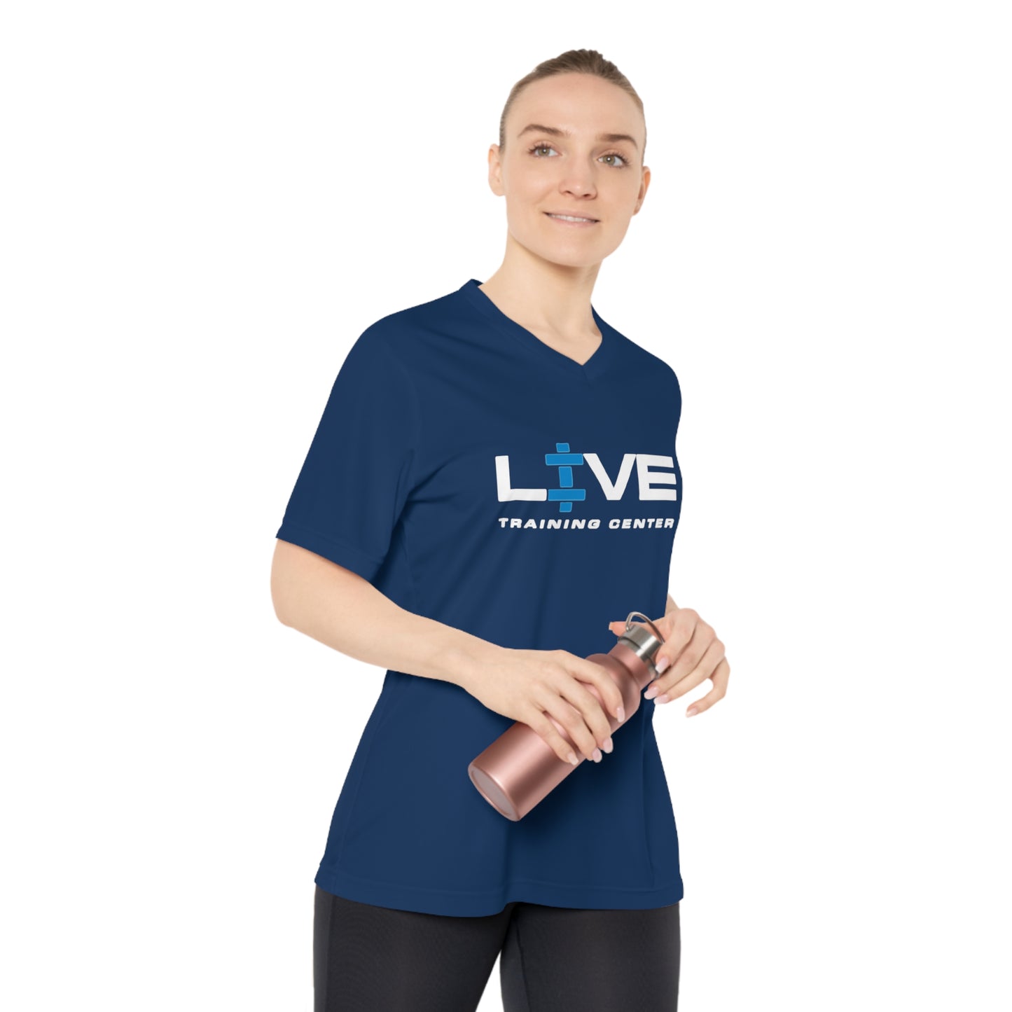 LIVE Women's Performance V-Neck T-Shirt, Workout Tee, Fitness Clothing, Exercise Apparel, Gym Top, Activewear