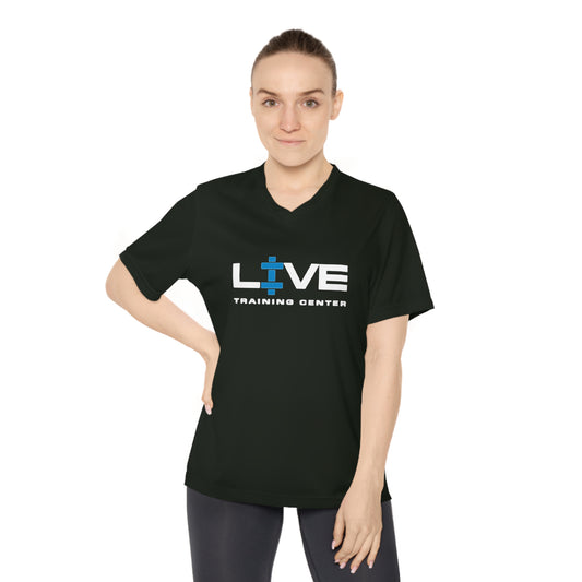 LIVE Women's Performance V-Neck T-Shirt, Workout Tee, Fitness Clothing, Exercise Apparel, Gym Top, Activewear