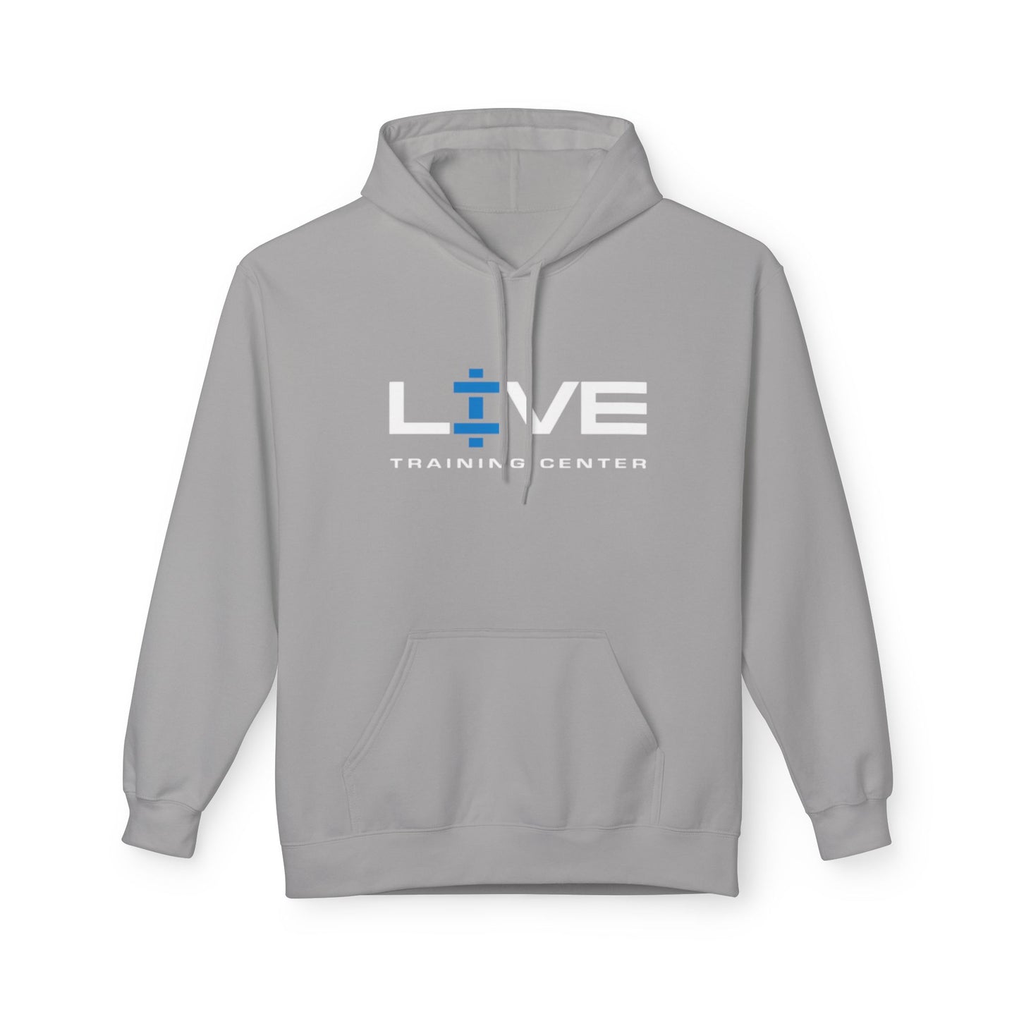 LIVE Training Center Fleece Hoodie, Unisex Activewear, Workout Gift, Gym Hoodie, Fitness Apparel, Sportswear, Casual Comfort