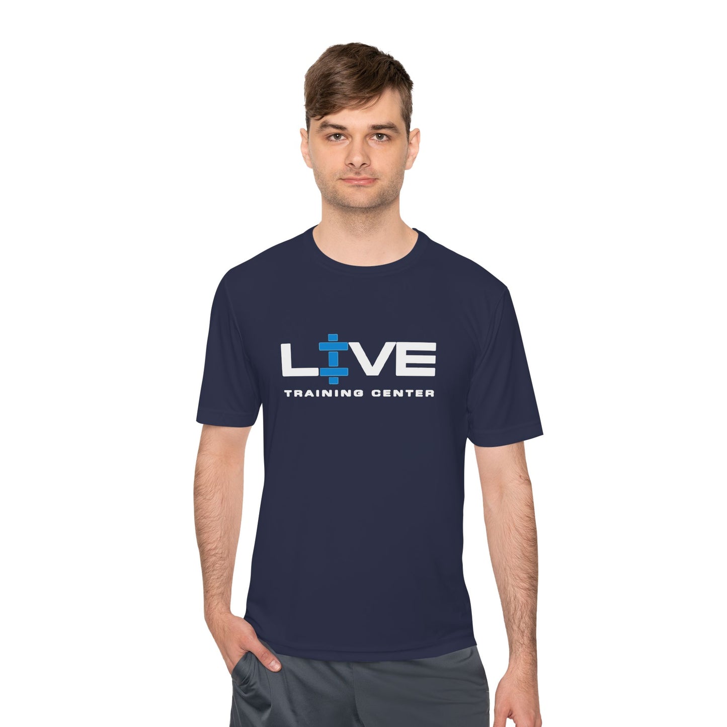 LIVE Unisex Moisture-Wicking Fitness Tee - Workout Shirt, Gym Apparel, Training Top, Ideal for Sports, Activewear