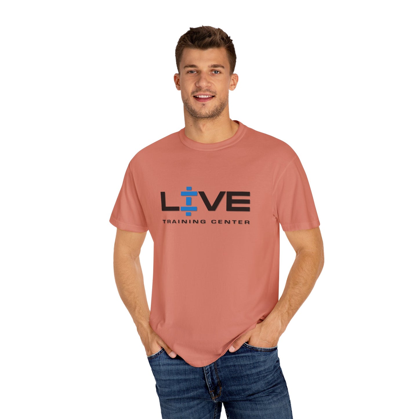 Live Training Center Unisex Garment-Dyed T-shirt | Fitness Apparel