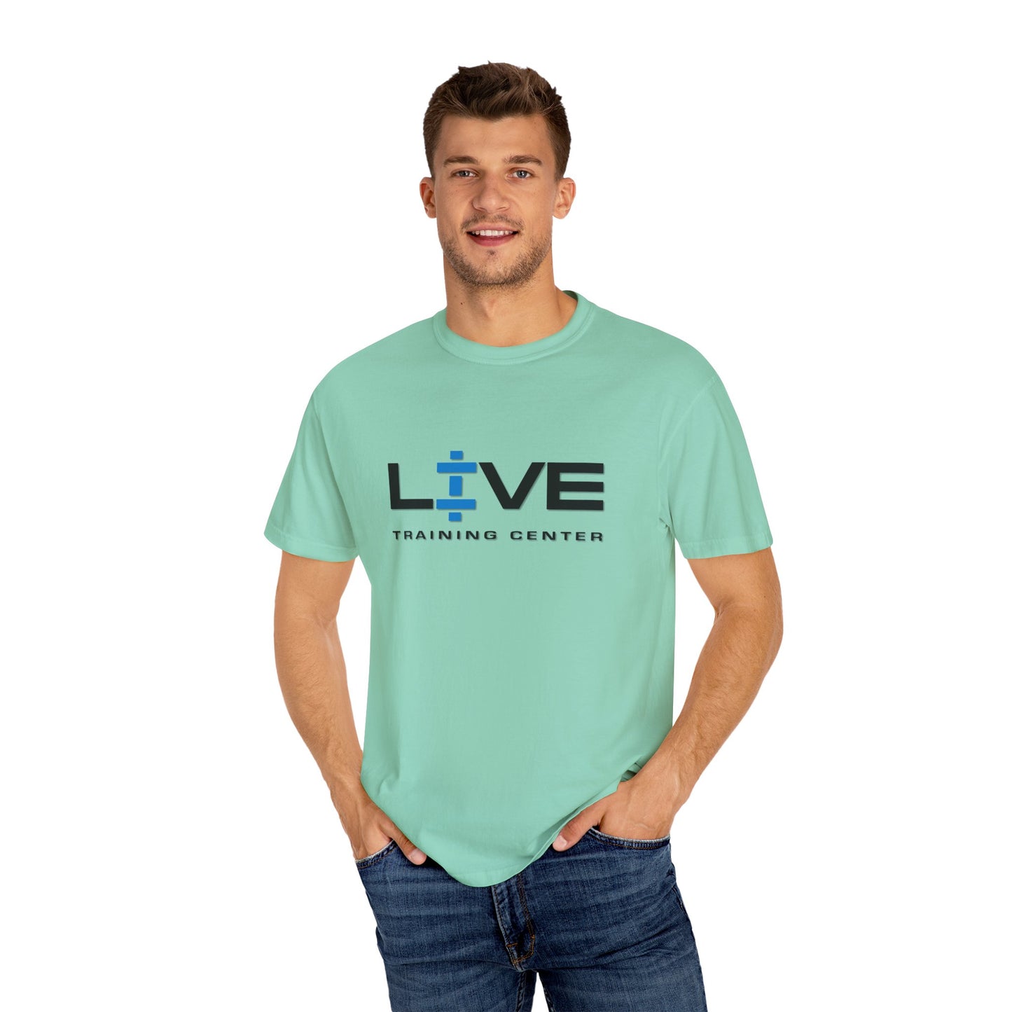 Live Training Center Unisex Garment-Dyed T-shirt | Fitness Apparel