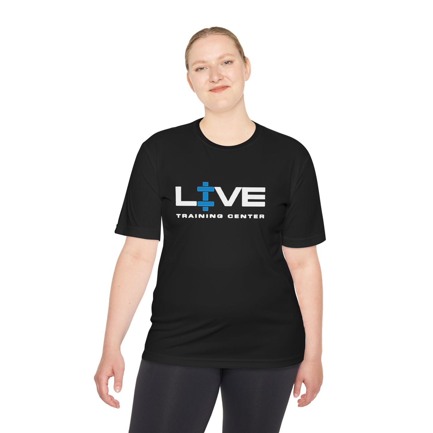LIVE Unisex Moisture-Wicking Fitness Tee - Workout Shirt, Gym Apparel, Training Top, Ideal for Sports, Activewear