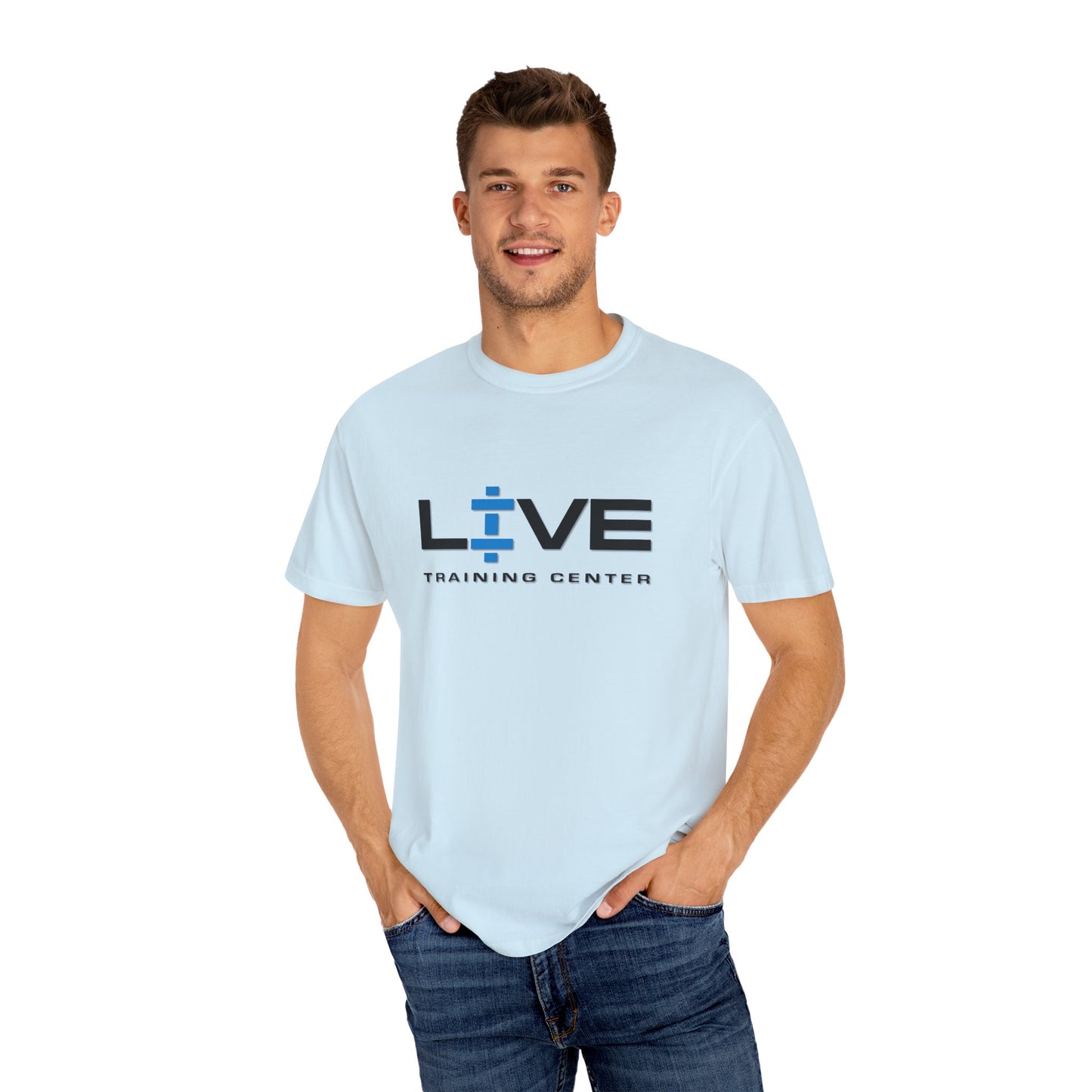 Live Training Center Unisex Garment-Dyed T-shirt | Fitness Apparel