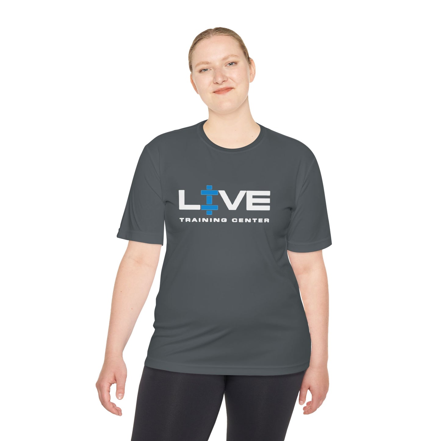 LIVE Unisex Moisture-Wicking Fitness Tee - Workout Shirt, Gym Apparel, Training Top, Ideal for Sports, Activewear