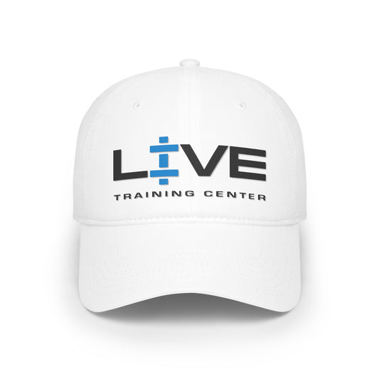 LIVE Training Center Low Profile Baseball Cap, Gym Accessories, Fitness Gift, Workout Hat, Sports Cap, Active Lifestyle Gear