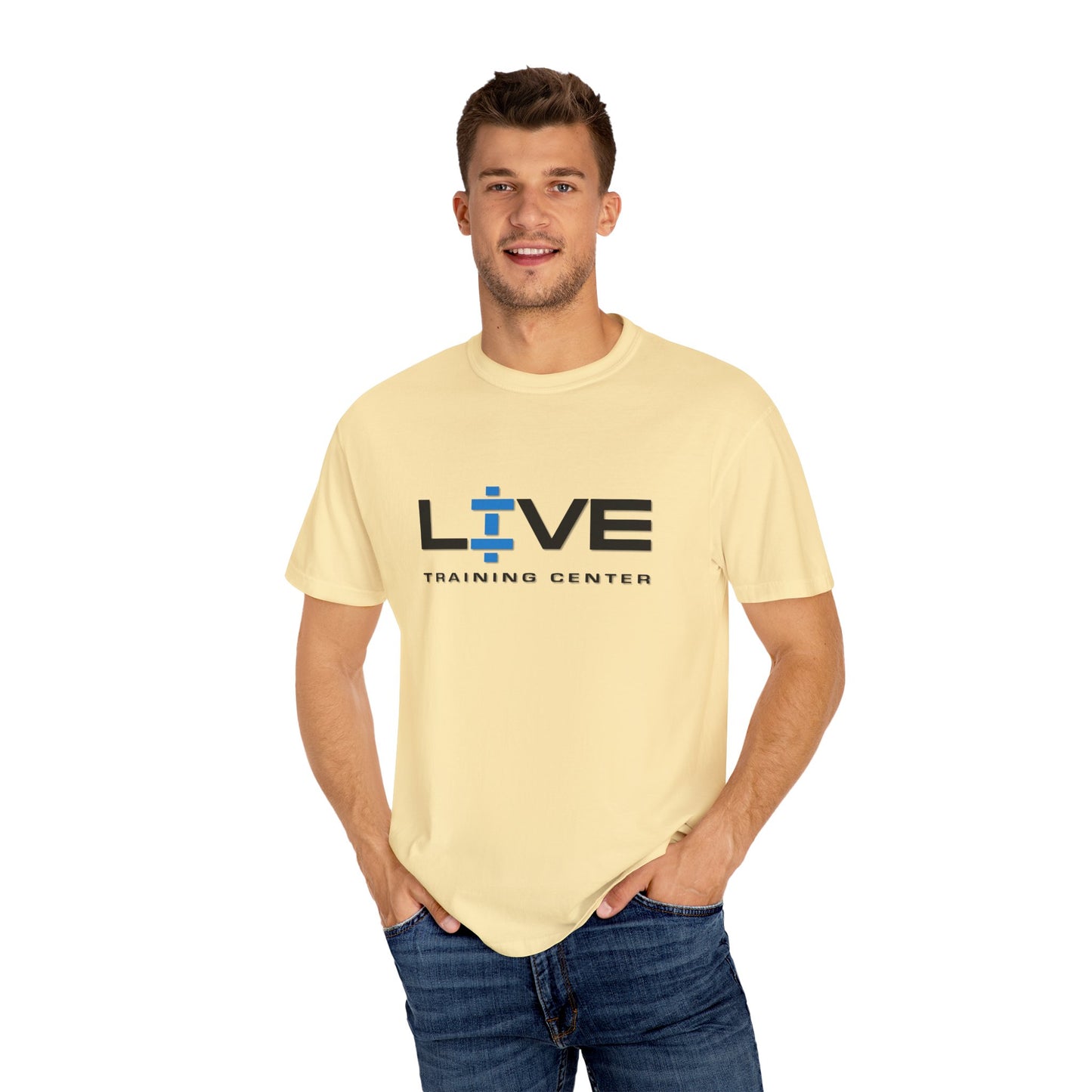 Live Training Center Unisex Garment-Dyed T-shirt | Fitness Apparel